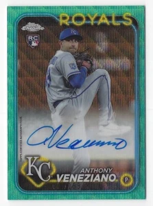 2024 Topps Chrome #RA-AV Anthony Veneziano RC Auto Aqua Wave Refractor 158/199 - Picture 1 of 2