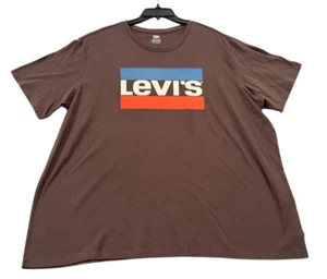 NEW Levi's Men's Sportswear Logo Graphic Crewneck T-shirt Brown Size XXL NWT - Picture 1 of 3