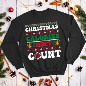 Worst Christmas Pullover Ugly Calories Don't Count Herren und Damen Sweatshirts #MC - Bild 1 von 29