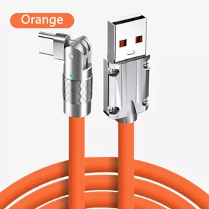Type-C game Silicone 180° Rotating 120W iPhone Mobile Fast Charge Cable - Picture 1 of 15
