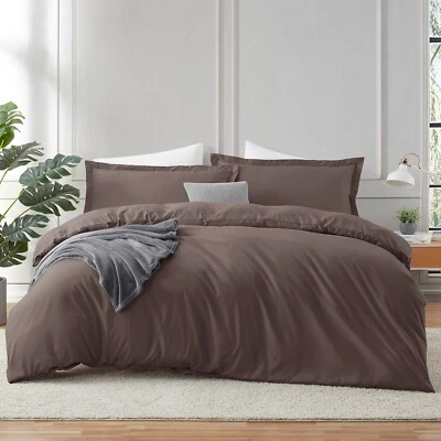 3 Piece Duvet Cover Set, Soft Double Brushed Duvet Covers with Button Closure - Image 1 of 4