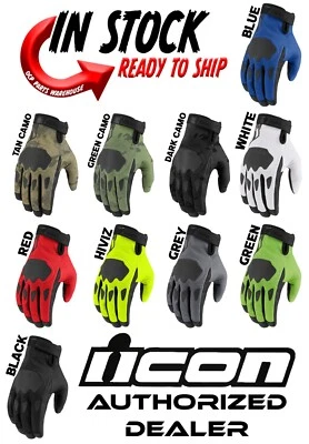 2023 Icon Hooligan CE Lightweight  Motorcycle Street Gloves - Pick Size/Color - Image 1 of 3