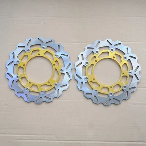 ST Pair Front Brake Discs For Yamaha 2006-2013 FZ1 FZ1-S FAZER 2004-2006 YZF R1 - Picture 1 of 1