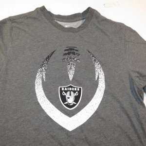 THE NIKE TEE DRI FIT LAS VEGAS RAIDERS NFL FOOTBALL TEE T SHIRT Mens M Gray  - Picture 1 of 3