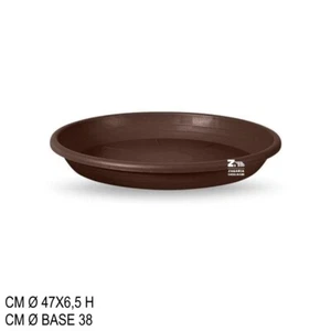 SOTTOVASO TONDO CILINDRICO IN PLASTICA DIAM. CM 47X6,5 H COLORE BRONZO - Foto 1 di 1