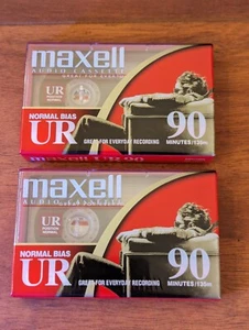 Maxell UR90 Normal Bias Typ I Neu 2 Stück Kassetten versiegelt.  - Bild 1 von 8