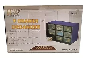 Handy Home 9-Drawer Organizer For Household & Workshop Use Durable Plastic Compa - Picture 1 of 4
