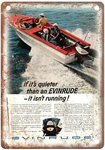 Vintage Ad 1961 EVINRUDE Starflite III Reproduction Metal Sign L203 - Picture 1 of 1