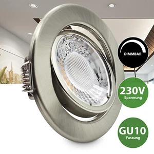 LED Einbaustrahler Deckenspot Einbauleuchte Deckenstrahler dimmbar Set GU10 230V - Bild 1 von 4