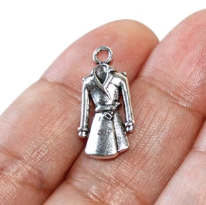 Coat Charms Antique Silver Tone Two sided (5 charms in one lot) - Picture 1 of 2