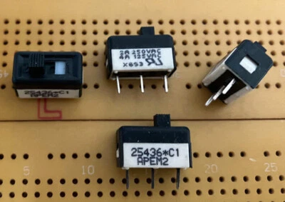 4A SPDT Slide Switch On-On Miniature PCB Silver Apem 25436 Multi Qty - Image 1 of 4