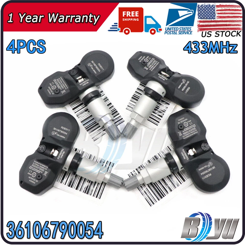 NEW 4x 36106790054 TIRE PRESSURE TPMS SENSOR For BMW X3 X6 M3 M6 535i 128i 328i - Image 1 of 4
