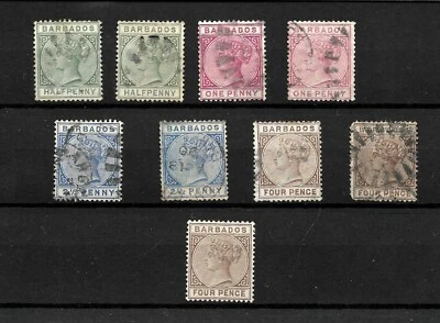 Barbados QV 1882 selección definitiva a 4d con tonos MM y usado (B221) Foto 1 de 4