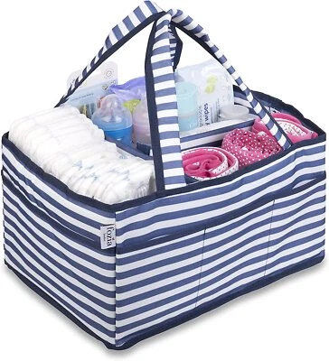 FOZIA LONDON Baby Nappy Organiser Bag Carrier Strong Storage Box Caddy Changing Newborn Kids