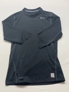 Nike Pro Dri Fit Shirt Mens Small Black Fitted - Picture 1 of 12