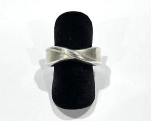 925/- Silberring, Bandring, Muster, Fossil, Gr. 55, Damen, guter Zustand. - Bild 1 von 4