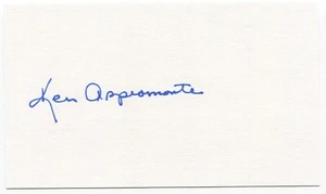 Ken Aspromonte Signed 3x5 Index Card Autographed Boston Red Sox Debut 1957 - Picture 1 of 2