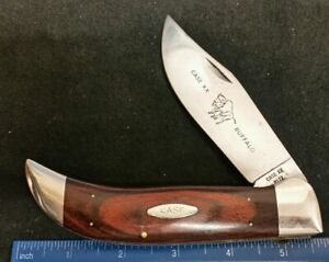 Case XX B172 Buffalo Clasp knife, Laminate wood handles, 1965-1969  