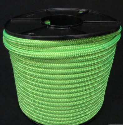 HI VISIBILITY DOUBLE BRAIDED POLYESTER ARBORIST LOWERING ROPE, YACHT ROPE  - image 1 of 4