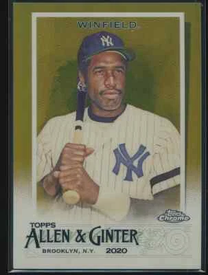 Dave Winfield 2020 Allen & Ginter Chrome Gold Refractor 34/50 - Image 1 of 2