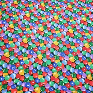Urlaub Weihnachten Glühbirnen Druck Nähen Stoff rot blau gold grün 3 Yards Baumwolle - Bild 1 von 5