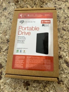Seagate 2TB External USB 3.0 Portable Hard Drive Black (STGX2000400) - Picture 1 of 3
