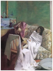 Decor Poster. Fine Graphic Art Design. Girl getting pedicure. Wall Art. 1834 - Picture 1 of 1