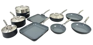 GreenPan Paris Pro 14-Piece Non-Stick Cookware Set - Clean & Lightly Used - Picture 1 of 14