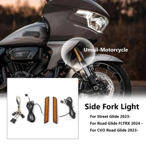 For Harley CVO RoadGlide FLTRXSTSE ST 2024 2025LED Side Fork Lights Turn Signal - Bild 1 von 8