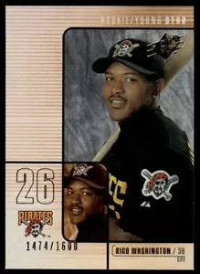 2000 SPx Rico Washington Rookie 1474/1600 Pittsburgh Pirates #183 R11 - Picture 1 of 2