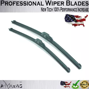 28" and 28" Windshield Wiper Blades Premium OEMQuality J-Hook Blades Bracketless - Picture 1 of 4