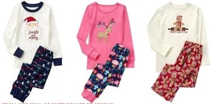 NWT Gymboree SANTA/REINDEER  2016 Christmas/Holiday Pajamas/Gymmies Boy/Girl - Picture 1 of 7