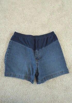 Planet Motherhood Pantalones cortos de mezclilla de lavado medio para maternidad talla mediana Y2K  Foto 1 de 4