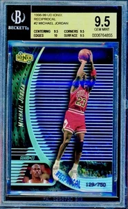 /750 BGS 9.5 Michael Jordan 1998 Upper Deck Ionix Recíproco Refractor True Gem+ - Imagen 1 de 2