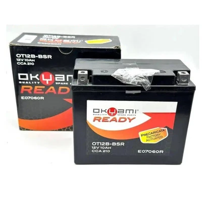 YT12B-BS BATTERIA OKYAMI A GEL SIGILLATA KAWASAKI Ninja ZX-10R 1000 2010 Foto 1 de 3