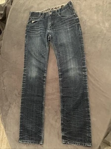 Pantalones de mezclilla vintage GUESS Los Angeles para hombre 30x31 azul Lincoln ajustados rectos bigotes - Imagen 1 de 16