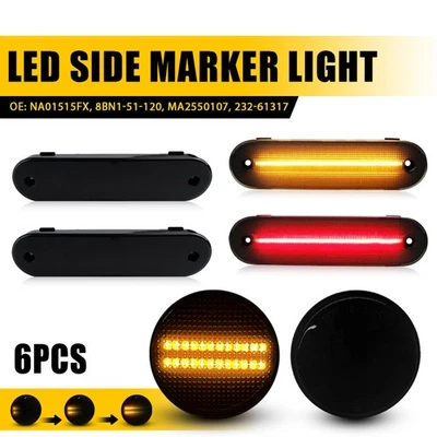 Luz de señal LED dinámica para guardabarros ahumada para Mazda MX-5 1989-2015 6 piezas Foto 1 de 4