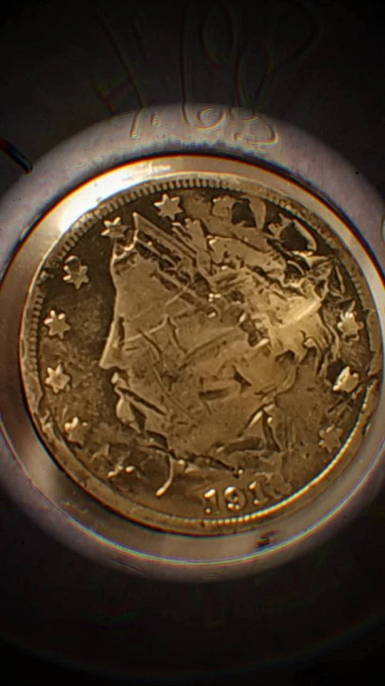 RARE FIND ERROR COLLECTORS HERE A 1910 V Nickel Plz Look @all Pics  Must See - Image 1 of 4