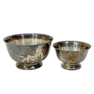 WM Rogers Paul Revere Reproduction 3-3/4" & 5" Bowls Lot of 2 Set - Picture 1 of 18