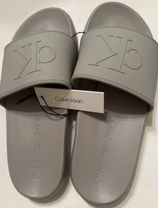 Calvin Klein - Sandalia Hombre CMWINSTON Slide TALLA 10 M GRIS CLARO 050 Nueva. - Imagen 1 de 14