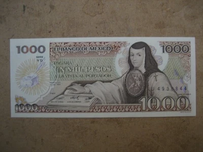 1985 MEXICO 1000 PESOS  Banknote. - image 1 of 2
