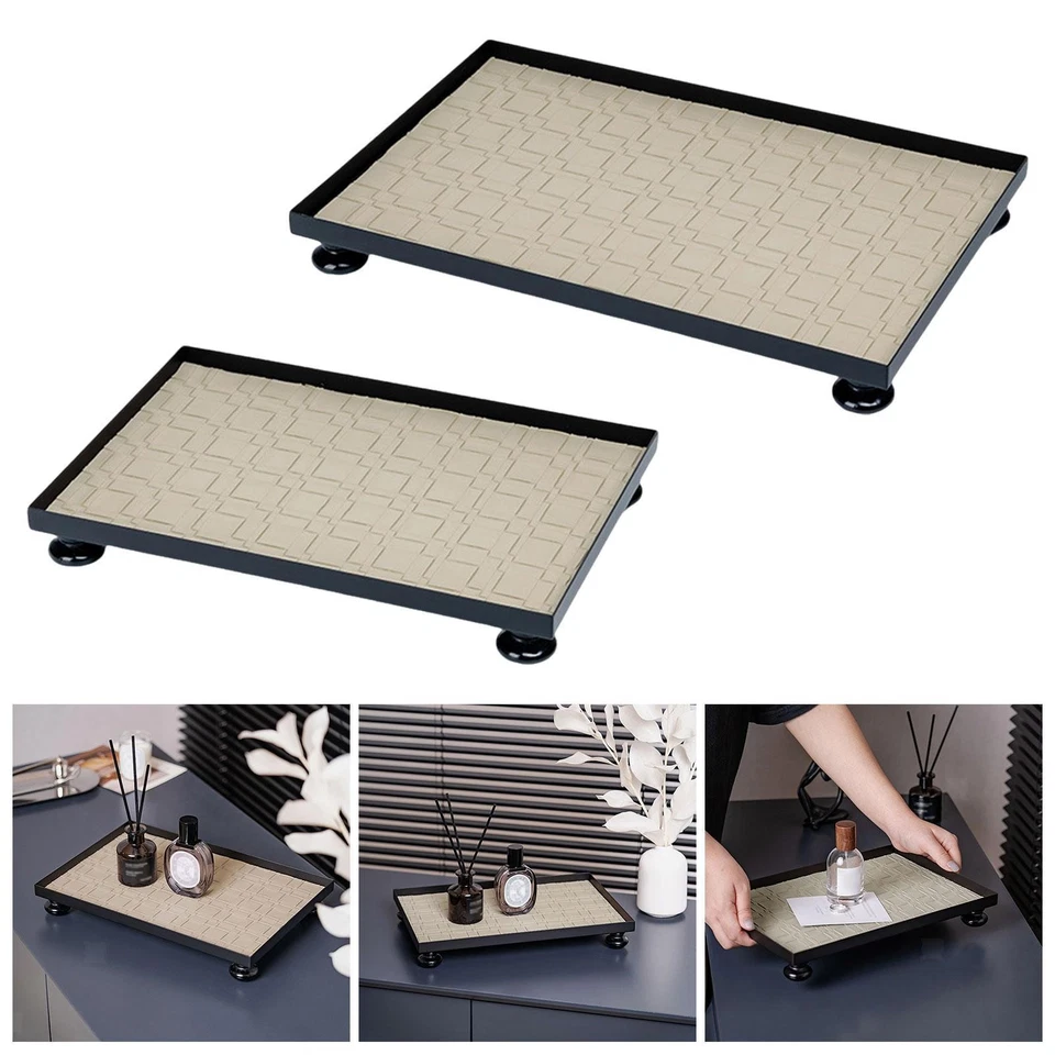 Serving Tray Vanity Tray Dish Storage Organizer Breakfast Jewelry Holder Candle - Image 1 of 1