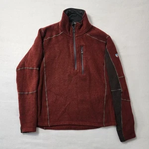 Suéter Pullover Kuhl 1/4 Cremallera Polar Para Hombres Medio Rojo Exterior Chaqueta Informal  - Imagen 1 de 11
