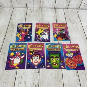 Vintage Lisa Frank Halloween Party Favors 7 Coloring Books - New Unused - Picture 1 of 9