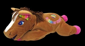 Peluche cavallo inseguitore arcobaleno Lisa Frank grande 22" vintage anni 90 country - Foto 1 di 9