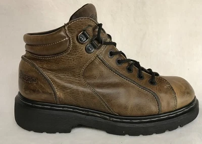 Botines de plataforma de cuero marrón grueso vintage Dr Martens 9352 Inglaterra para hombre 7 Foto 1 de 4