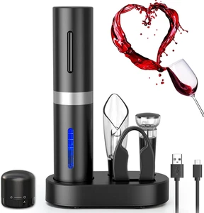 Apribottiglie Elettrico Ricaricabile 7 in 1 Set Regalo,Cavatappi Elettrico per V - Foto 1 di 12