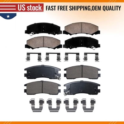 Pastillas de freno delanteras y traseras de cerámica con hardware para LaCrosse Impala Monte Carlo Foto 1 de 4