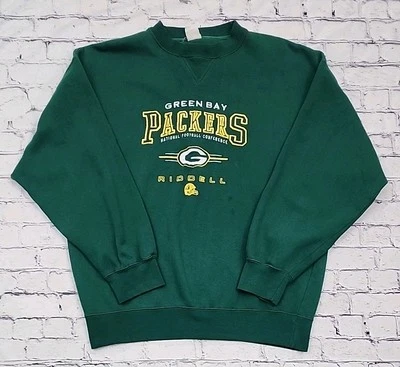 Sudadera Riddell cosida vintage de los Green Bay Packers para hombre X-grande Foto 1 de 4