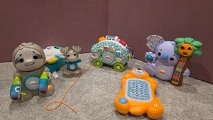 Fisher-Price Linkimals Lot 6 Sloth Koala Panda Beaver Hedgehog Moose Otter - Picture 1 of 1